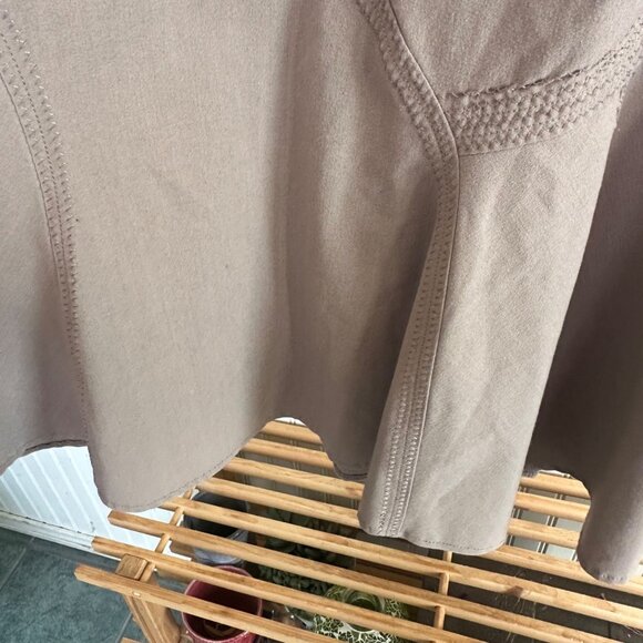 Larry Levine Woman Stretch Taupe Maxi Skirt 20W Polyester Rayon Blend Elastic Wa - Picture 6 of 6